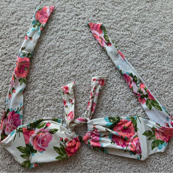 Coquette Betsy Johnson strapless bandeau floral bikini top - Picture 2 of 6